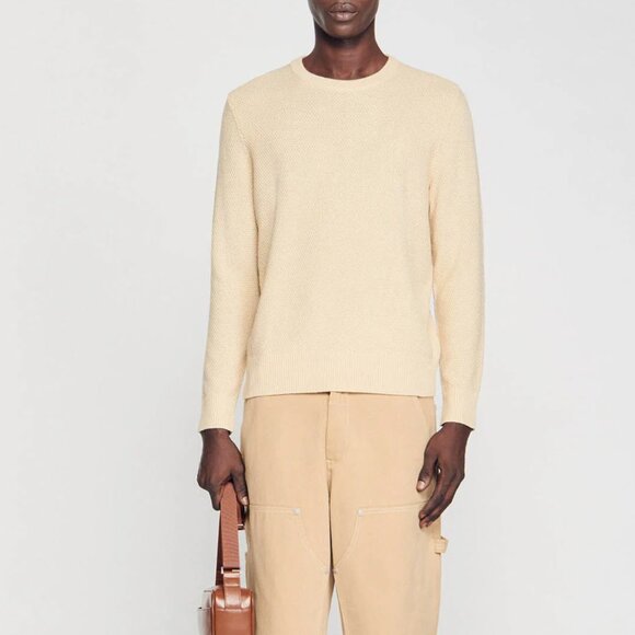 Sandro Paris Cream Crewneck Sweater Size Small - Picture 1 of 9